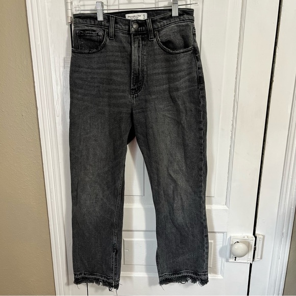 Abercrombie & Fitch Ankle Straight Ultra High Rise Jeans 27 In 4 Short 4S K - Picture 1 of 8